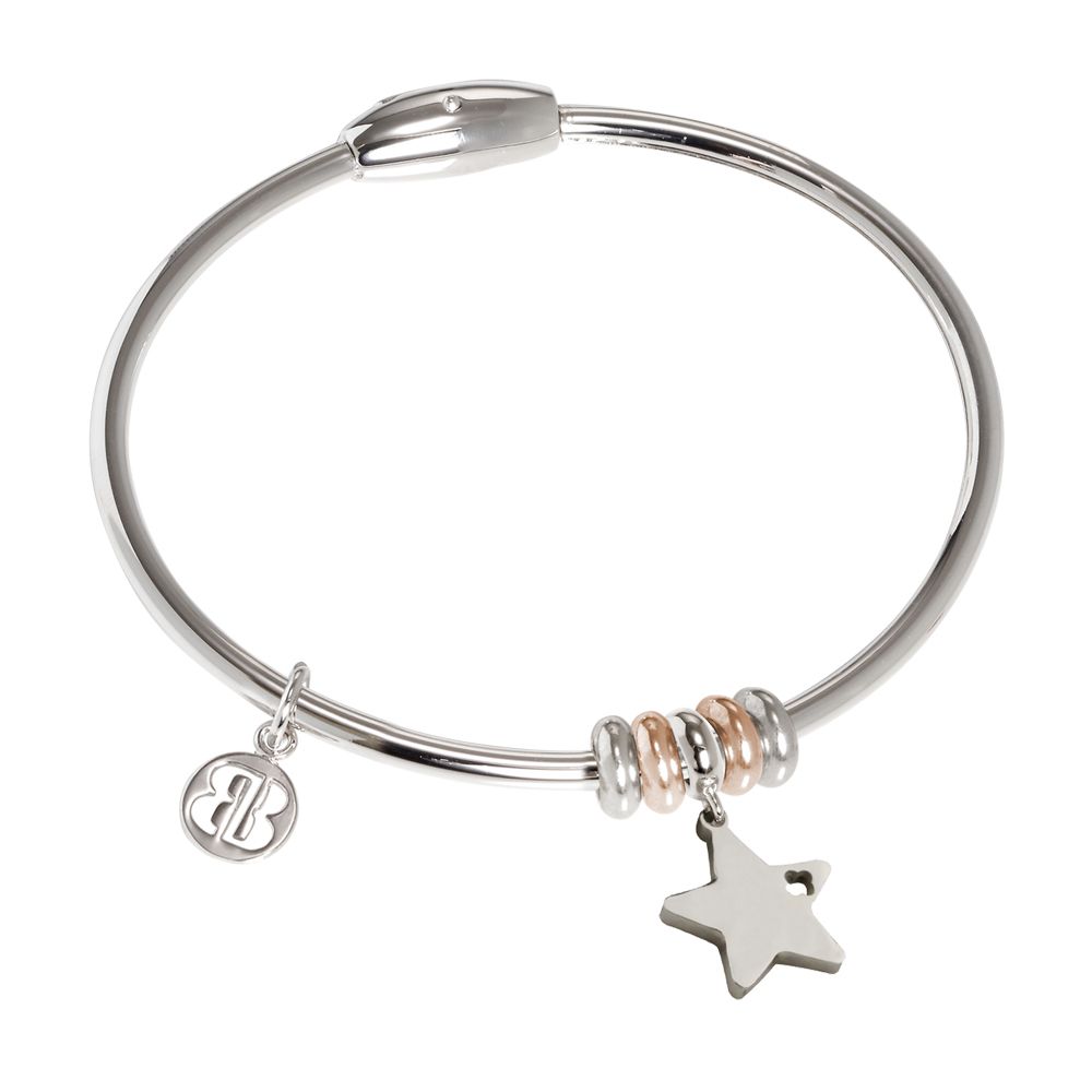 Bracciale con passanti bicolor e charm a forma di stella Default Title
