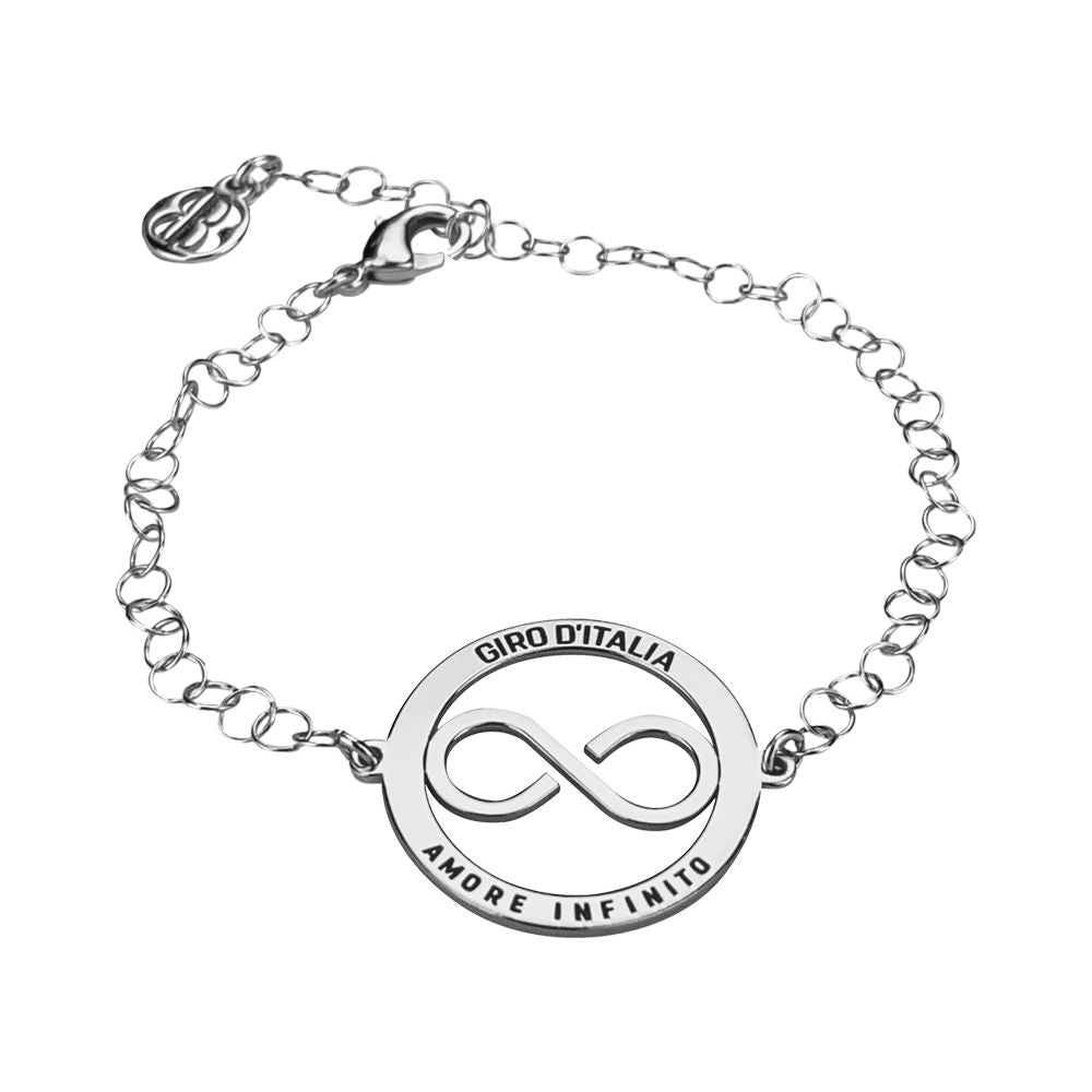 Bracciale rodiato con logo circolare "amore infinito" del Giro d'Italia Default Title
