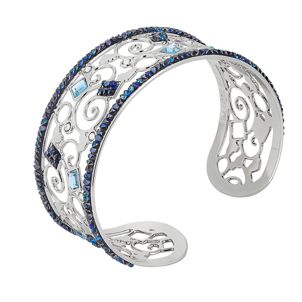 Bracciale rigido a fascia con crystal rock blu montana Default Title