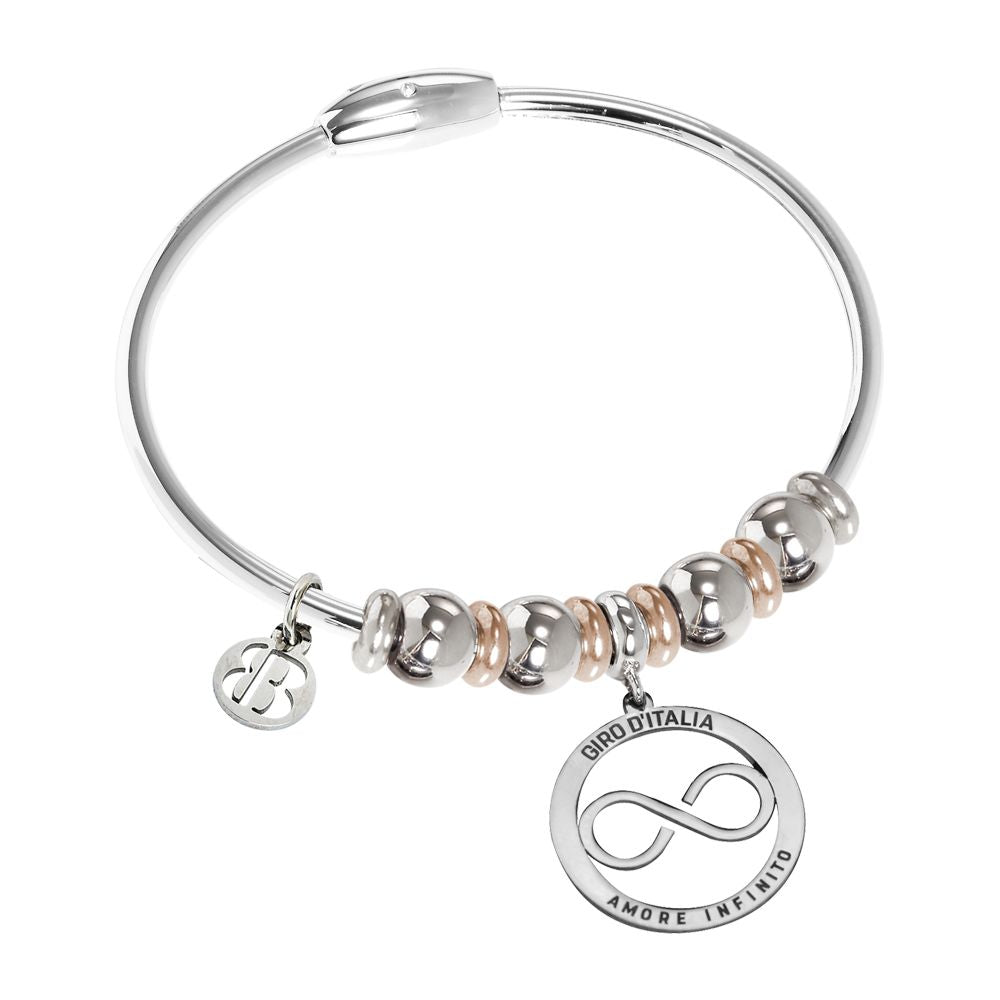 Bracciale rodiato "Mimmi" con logo "amore infinito" del Giro d'Italia Default Title