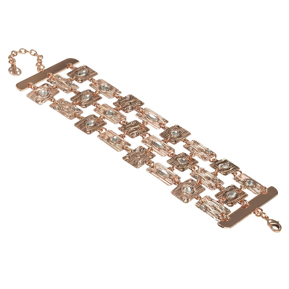 Bracciale a fascia semirigido con Swarovski crystal Default Title