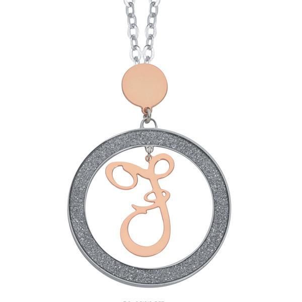Collana con lettera F pendente piccolo Default Title