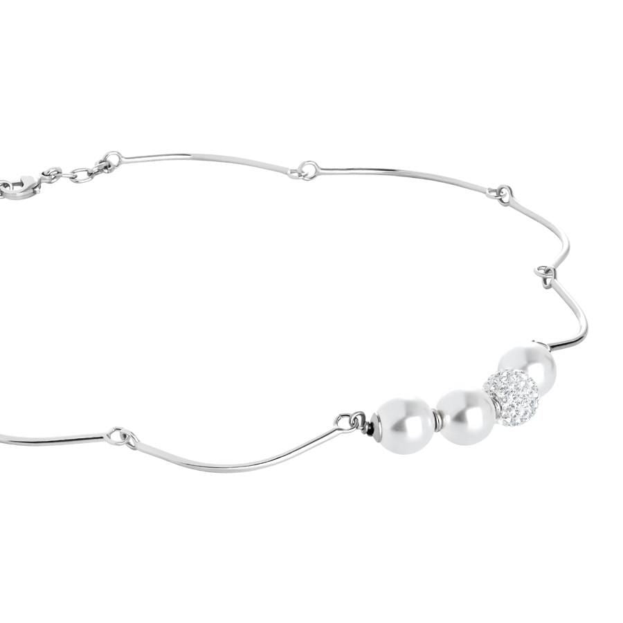 Collana tubolare con centrale di Swarovski e strass Default Title