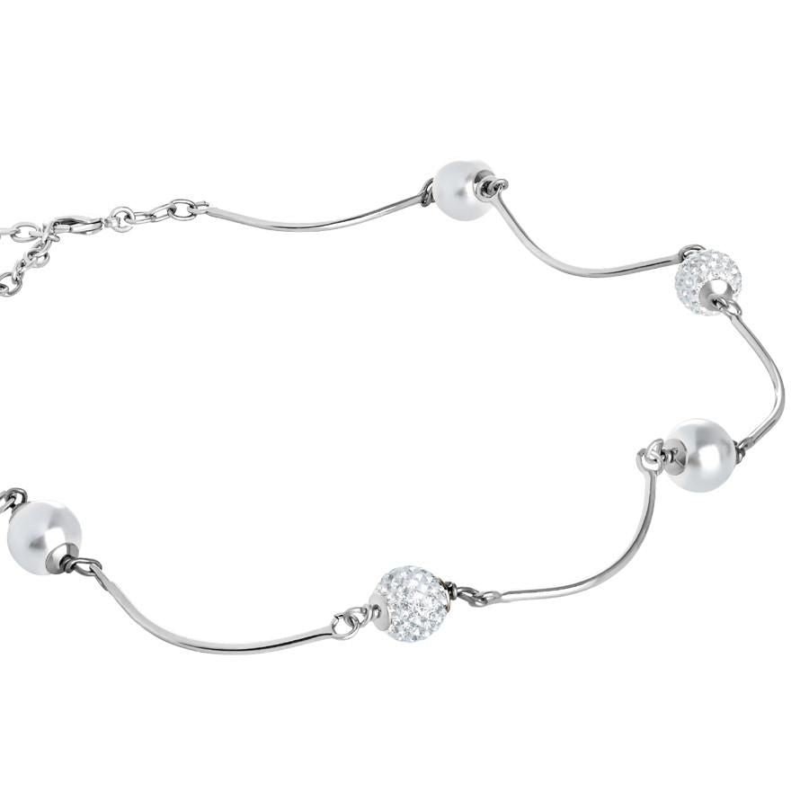 Collana tubolare con Swarovski e strass Default Title