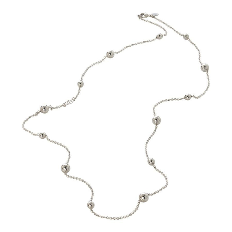 Collana lunga con sfere rodiate Default Title