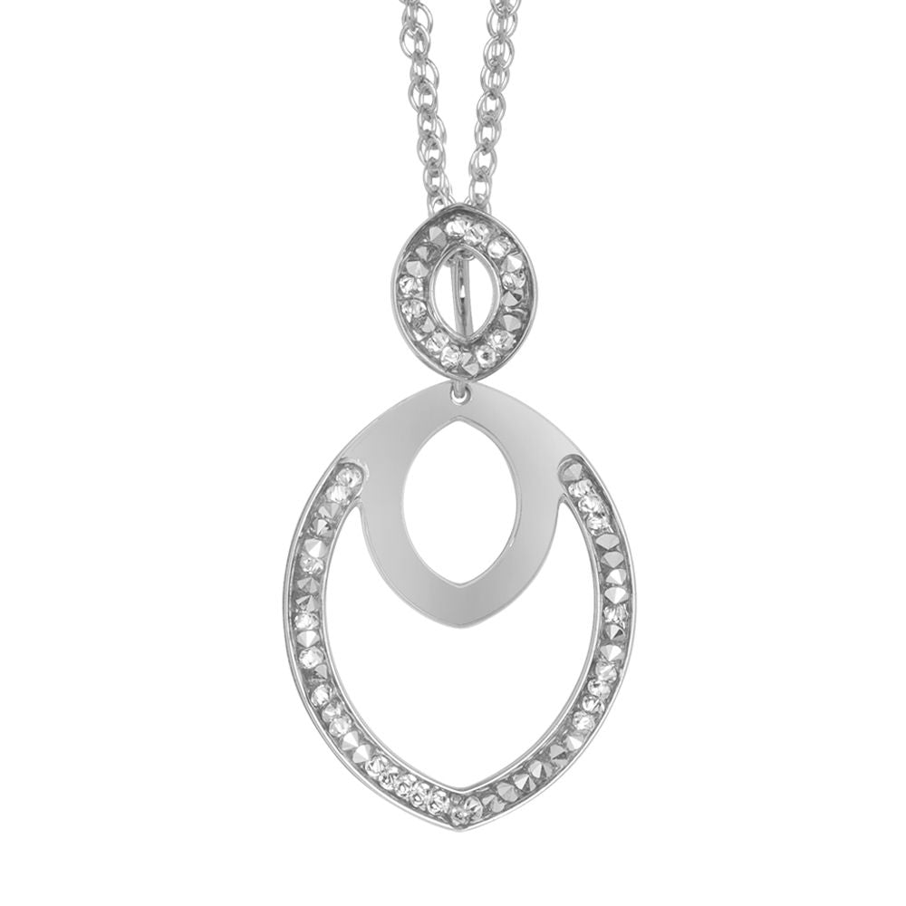 Collana con pendente navette e Swarovski Default Title