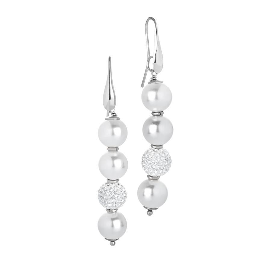 Orecchini con perle Swarovski e strass pendenti Default Title