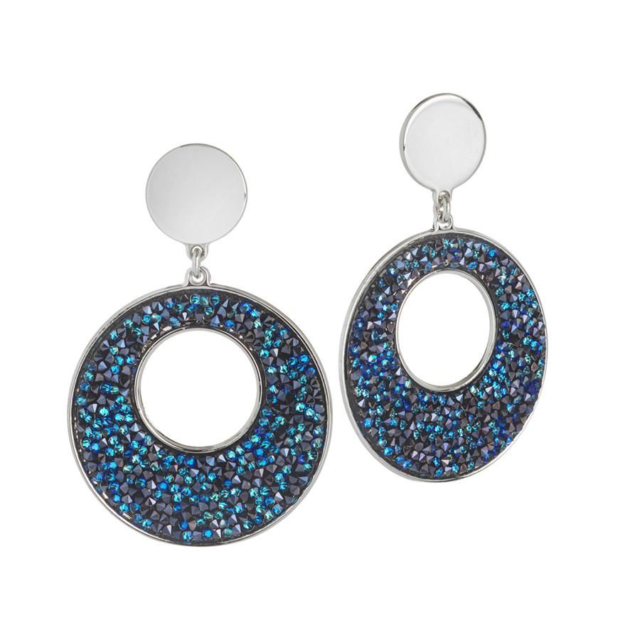 Orecchini con pendente in Swarovski crystal rock bermuda blu Default Title
