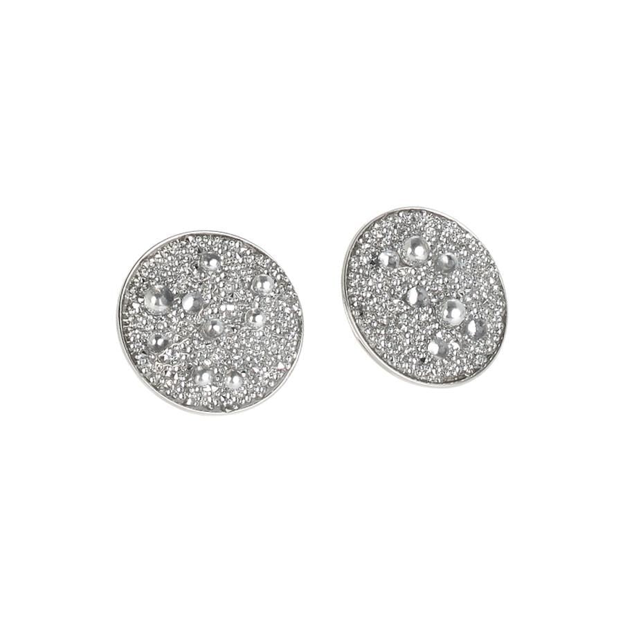 Orecchini a lobo con superficie Swarovski galuchat silver Default Title