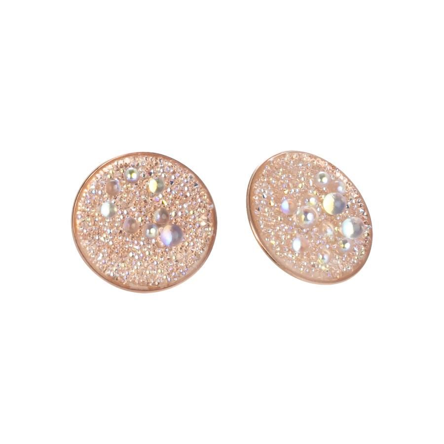 Orecchini a lobo con superficie Swarovski galuchat aurora boreale Default Title