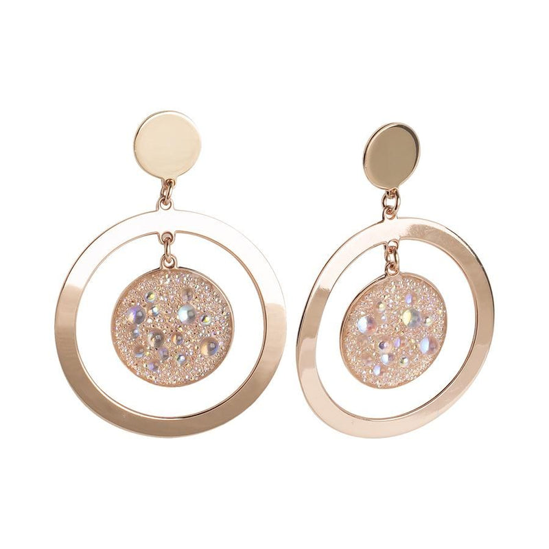 Orecchini concentrici con superficie Swarovski galuchat aurora boreale Default Title
