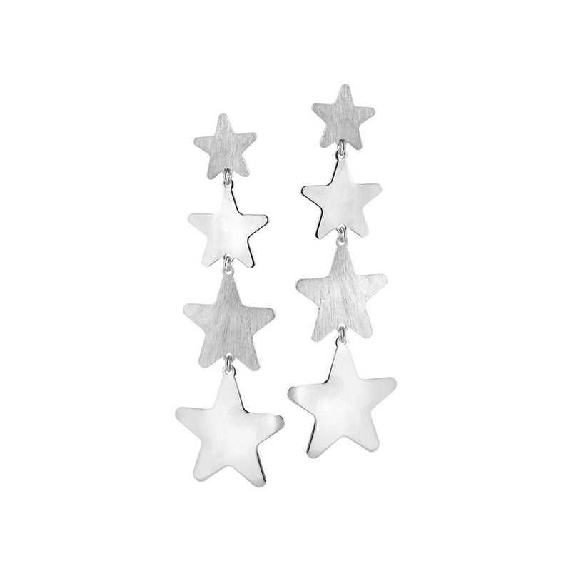 Orecchinbi rodiati con stelle degradè Default Title