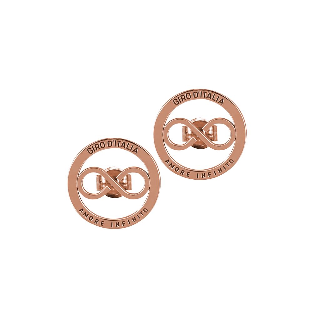 Orecchini circolari rosati con logo "amore infinito" del Giro d'Italia Default Title