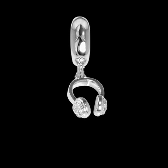 Charm a forma di cuffie e zirconi Default Title