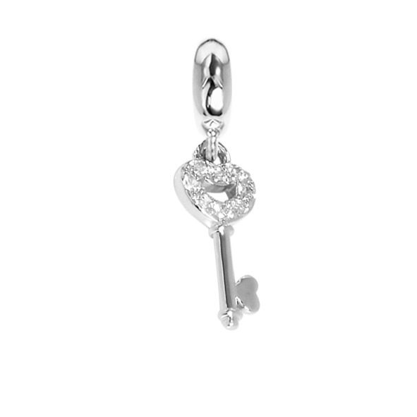 Charm a forma di chiave con zirconi Default Title