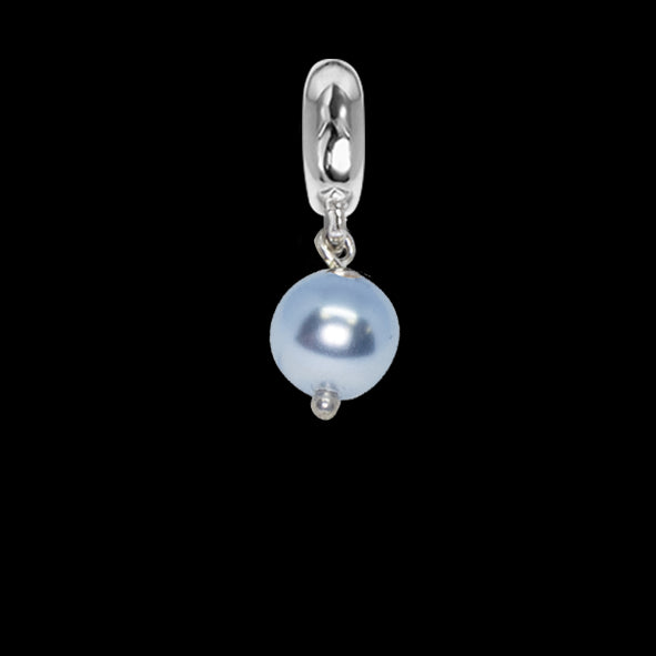 Charm con perla Swarovski light blue Default Title